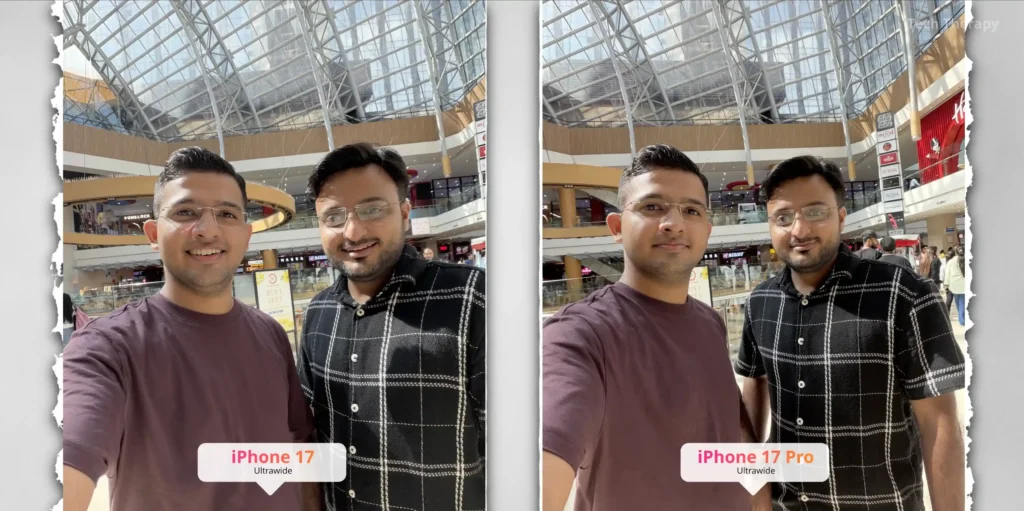 iphone 17 vs iphone 17 pro front camera